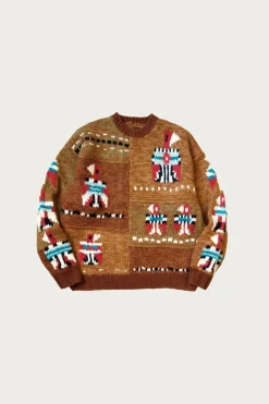 Hand Knit STD Cowichan Crew Sweater - Gold