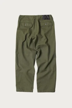 Heavy Canvas Destroyed Double Knee Pants - Olive