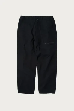 Heavy Canvas Destroyed Double Knee Pants - Black