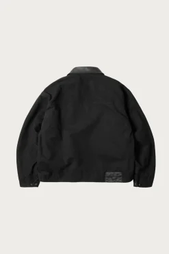 Heavy Canvas Destroyed Work Jacket - Black