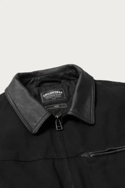 Heavy Canvas Destroyed Work Jacket - Black