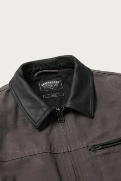Heavy Canvas Destroyed Work Jacket - Mud