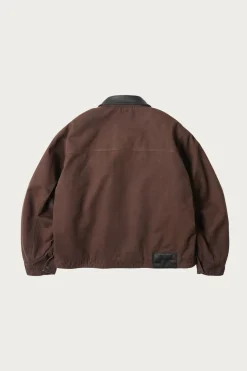 Heavy Canvas Destroyed Work Jacket - Brown