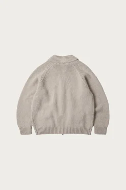 Heavy Cowichan Zipup Cardigan - Oatmeal