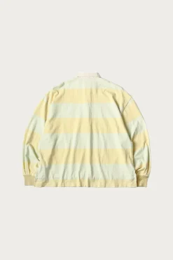JAIL Stripe Jersey BIG Rugger Shirt - Yellow/Green