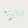 Lacquered Brass ANCHOR Snood Chain - Turquoise
