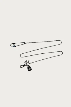 Lacquered Brass ANCHOR Snood Chain - Black
