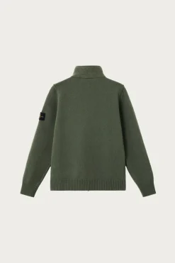 Lambswool Cardigan - Military Green