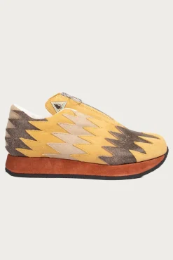 Leather NAVAJO Spallow Sneaker - Mustard