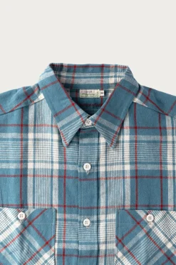 Longsleeve Large Check Workshirt - Sax