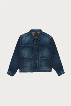 Lot. 714 Denim Jacket Side Panel - Damaged Indigo