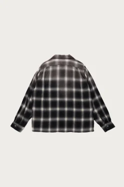 Lot. 101 Open Collar Shirt - Bleached Gray Plaid