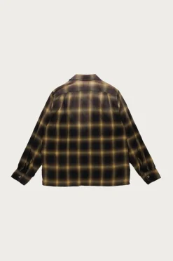Lot. 101 Open Collar Shirt - Bleached Beige Plaid