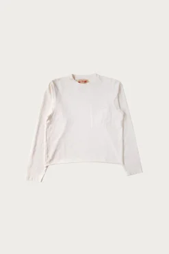 LS Raw Hem Tee - Cloud