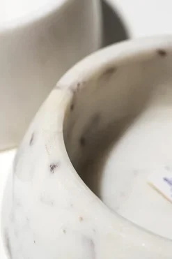 Marble Pet Bowl - White