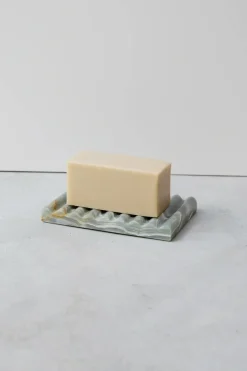 Marble Soap Dish - Blue Marble (Ochre Variation)
