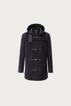 Mid-Length Morris Duffle Coat - Navy Blackwatch