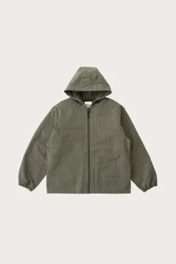 Northside Plaid Hooded Jacket - Olive