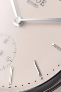 Old Smith 90-0001 - White Dial/Silver Case/Black Pebbled Leather Strap