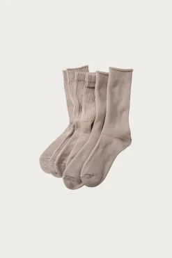 Organic Daily 3 Pack Crew Socks - Grayge