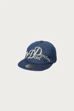 11.5oz Denim Baseball Cap (The Denim Died Embroidery) LOW - Indigo