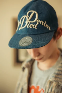 11.5oz Denim Baseball Cap (The Denim Died Embroidery) LOW - Indigo