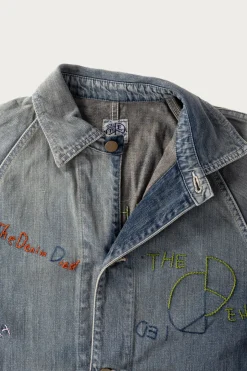 12oz Denim CACTUS Coverall (Memorial Embroidery Model) - Indigo