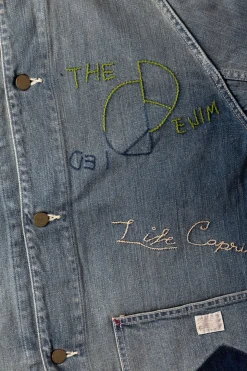 12oz Denim CACTUS Coverall (Memorial Embroidery Model) - Indigo