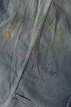 12oz Denim CACTUS Coverall (Memorial Embroidery Model) - Indigo