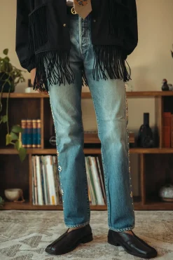 14oz Denim 5p MONKEY CISCO (STUDS) - Indigo