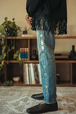 14oz Denim 5p MONKEY CISCO (STUDS) - Indigo
