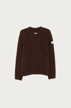 Patterned Sweater - Grey/Orange