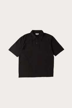 Pique Two Button Polo - Black Pine