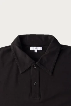 Pique Two Button Polo - Black Pine