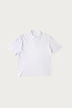 Pique Two Button Polo - White