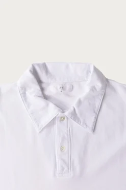 Pique Two Button Polo - White