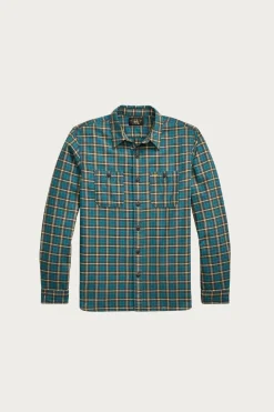 Plaid Twill Workshirt - Teal/Multi