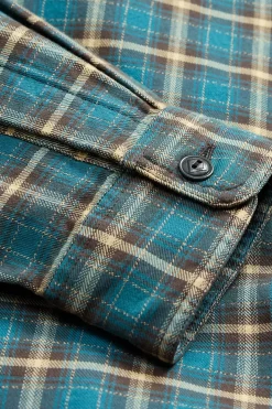 Plaid Twill Workshirt - Teal/Multi