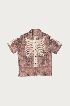 Rayon SAKURA-BONE Aloha Shirt - Grey