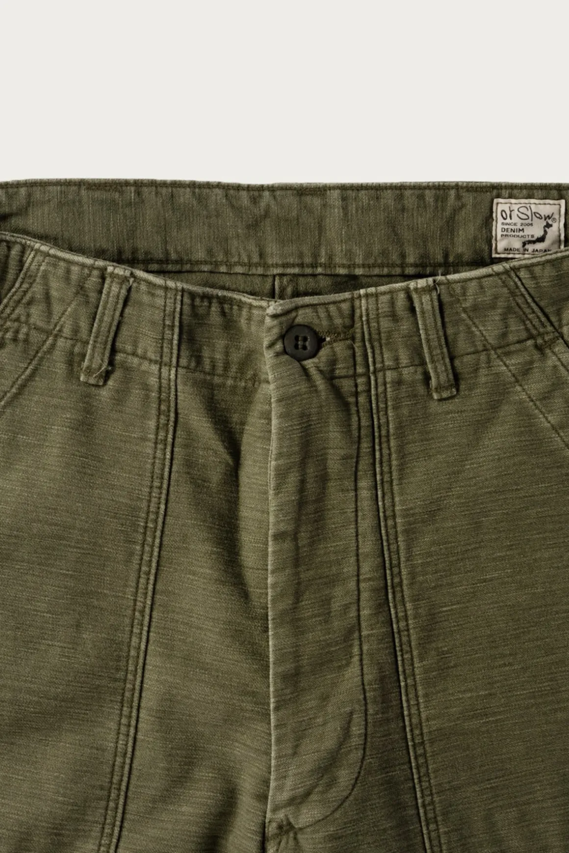 Real Used Wash Vintage Fit Fatigue Pants - Dark Olive Stone