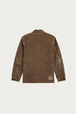 Repaired Corduroy Overshirt - Repaired Brown