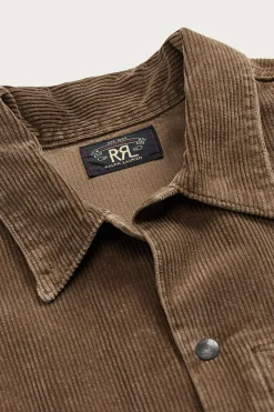 Repaired Corduroy Overshirt - Repaired Brown
