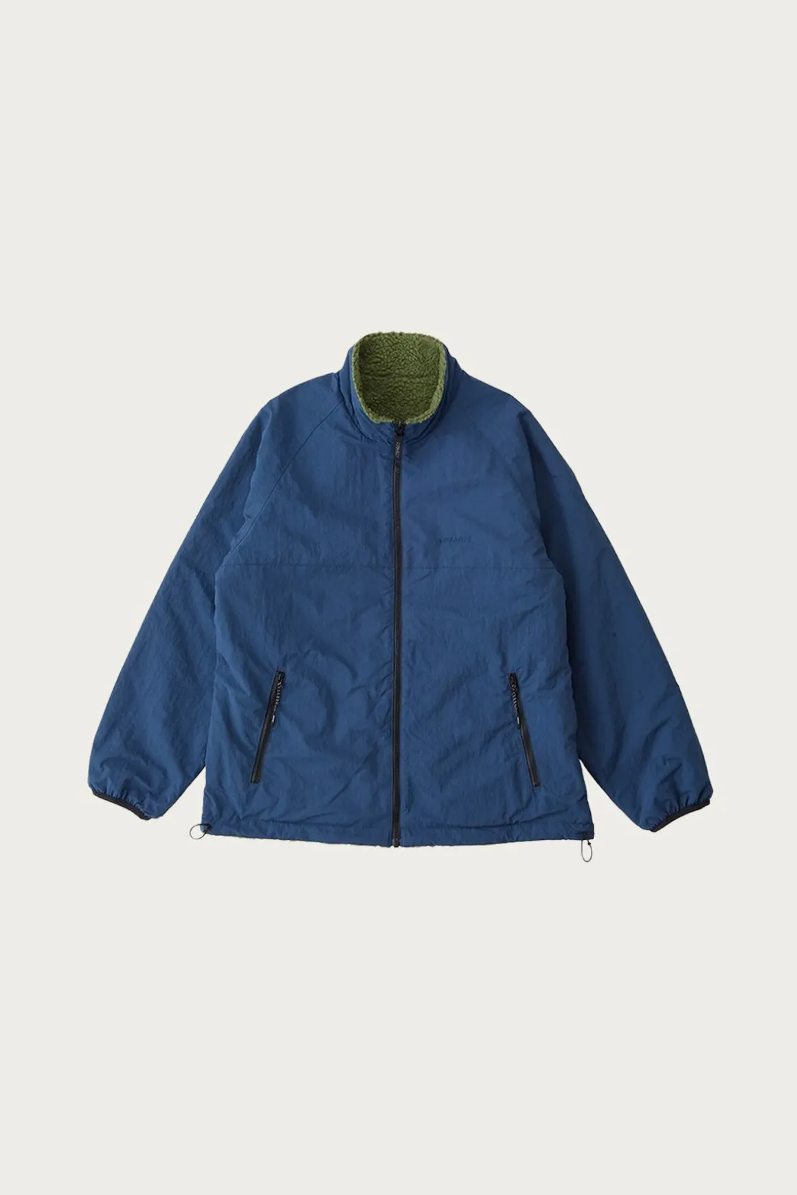 Reversible Sherpa Jacket - Olive/Dusty Navy