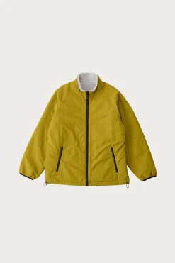 Reversible Sherpa Jacket - Natural/Chartreuse
