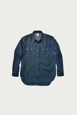 Sawtooth Denim Western Shirt - Indigo
