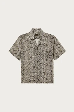 Silk Rayon Python WRANGLE Collar Aloha - Grey