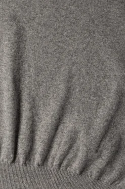 Simple Crew Neck Sweater Crafted in Japan - Light Grey