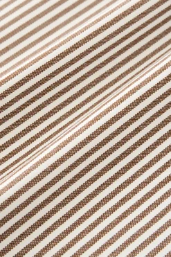 Studio Nicholson x Beams+ Lisa Oxford Shirt - Brown/White Stripe