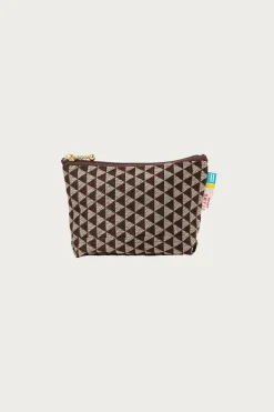 Takata x Beams Japan Flat Tatami Pouch - Brown/White