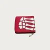THUMB-UP BONE BAND ZIP Wallet - Red
